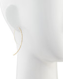 14k Gold Beaded Marquise Drop Earrings