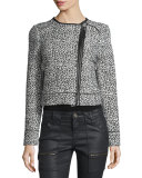 Pattyn Leopard-Print Moto Jacket