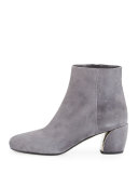 Suede 55mm Ankle Boot, Fog (Nebbia)