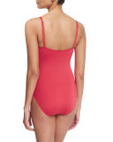 playa de palma rose applique underwire one-piece swimsuit