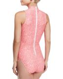 UPF 50 Check One-Piece Swimsuit
