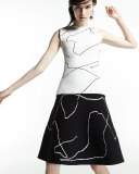 Calder Sleeveless Line Art Top, White