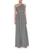 One-Shoulder Ruched Gown 