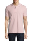 Pique Polo Shirt, Light Pink