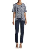Tusko Straight-Leg Ankle Pants, Midnight