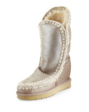 Eskimo Metallic Hidden-Wedge Boot, Stone