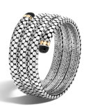 Dot Triple-Coil Onyx Bracelet