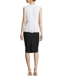 High-Waist Pencil Skirt, Black