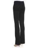 Boot-Cut Knit Pants, Black, Petite