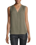 Camino Sleeveless Top, Fatigue