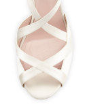 fensano strappy satin sandal, ivory