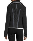 Wind-Resistant Colorblock Jacket, Black