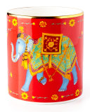 Ceremonial Elephant Red Candle