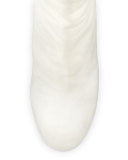 Agnes Leather Ankle Boot, White