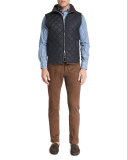 Hudson Lightweight Quilted Vest, Black