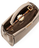 Peekaboo Medium Tortoise Satchel Bag, Gray