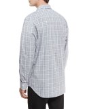 Plaid Woven Oxford Shirt, Blue Pattern
