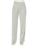 Velour Full-Length Jog Pants