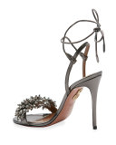 Monaco Beaded 105mm Sandal, Anthracite 
