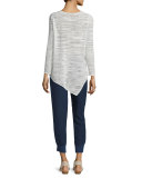 Tambrel Textured-Stripe Slub Top