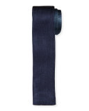 Colorblock Knit Skinny Tie, Navy
