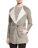Belted Reversible Coat, Light Brown