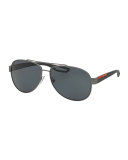 Aviator Sunglasses, Gunmetal