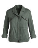 Linen-Blend Utility Jacket, Army