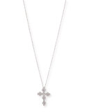 Provence Tiny Diamond Cross Pendant Necklace