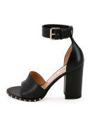 Soul Rockstud 90mm City Sandal, Nero