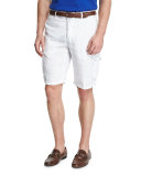 Linen Cargo Shorts, White
