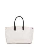 Ai Small Python/Calf Leather Messenger Bag, White/Multi