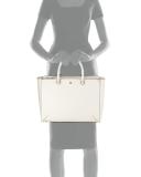 Robinson Large Zip-Top Tote Bag, New Ivory