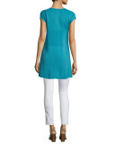 Butterfly Flo Cap-Sleeve Tunic