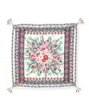 Tribeca Printed Silk Scarf, Coral/Multi