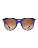 Elkins Rounded Square Polarized Sunglasses, Blue/Black