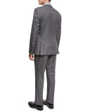 Fresco Wool Two-Piece Travel Suit, Gray