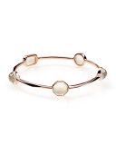 Rosé Rock Candy Five-Stone Bangle Bracelet
