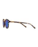 St. Louis Mirrored Round Sunglasses, Bengal Blue
