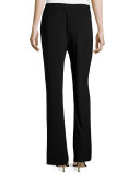 Stretch-Knit Wide-Leg Pants, Black, Plus Size