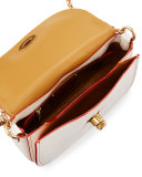 Leather Turn-Lock Saddle Bag