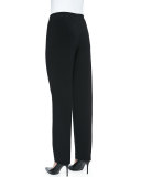 Stretch-Knit Slim Pants, Black, Petite