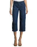 Denim Button Cargo Pants, Maritime