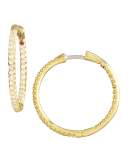 Pave Diamond Hoop Earrings