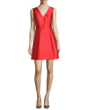 sleeveless bow-back fit-and-flare dress