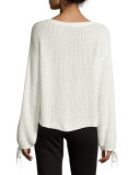 Lesya Tie-Sleeve Sweater, Natural