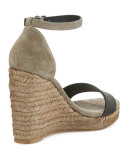 Monili Espadrille Wedge Sandal, Gray