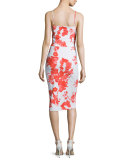 Custom Collection: Dionella Floral-Print Bustier Cocktail Dress