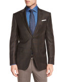 Textured Two-Button Blazer, Black