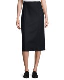 Herin Pencil Midi Skirt, Navy